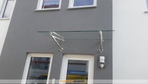 Vordach Silbersee - Ganzglasvordach für Haustüren
