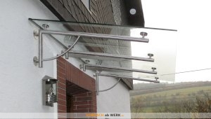 Vordach Edersee aus Glas mit 4 Haltern