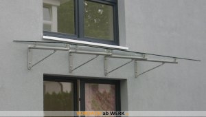 Vordach Ammersee - Glasvordach mit 4 Haltern